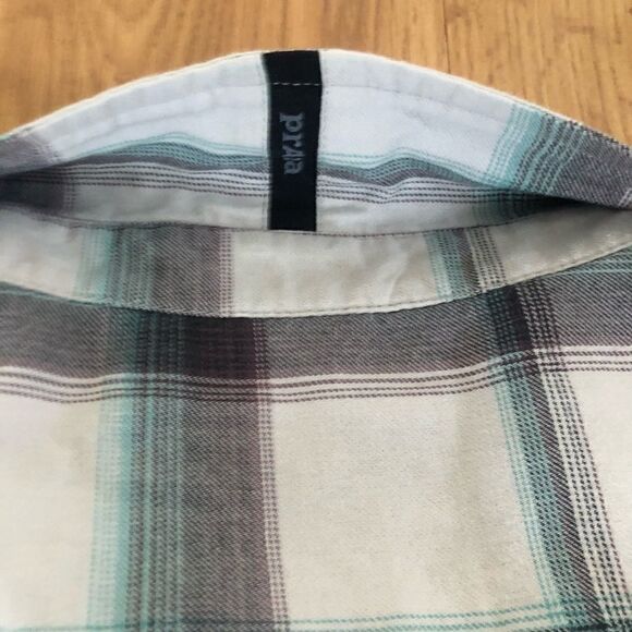 prAna Blue/Purple Plaid Button Down Shirt - Picture 6 of 7